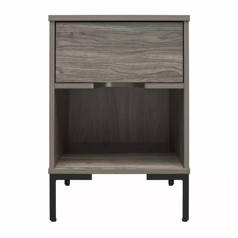 RealRooms Rolland Nightstand, Weathered Oak