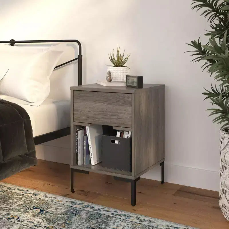 RealRooms Comodino Rolland, Rovere Anticato