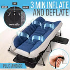 Materasso ad aria SereneLife EZ con telaio e custodia a rotelle, letto ad aria pieghevole autogonfiabile con pompa incorporata, singolo