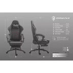 Sedia da gaming regolabile Dowinx con massaggio lombare e poggiapiedi retrattile