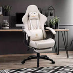 Sedia da gaming regolabile Dowinx con massaggio lombare e poggiapiedi retrattile