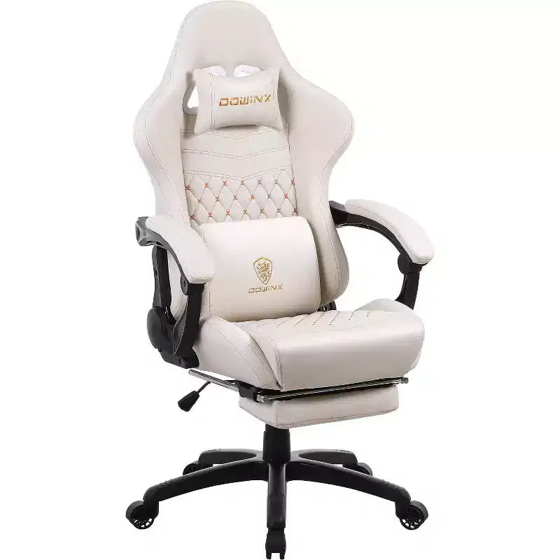 Sedia da gaming regolabile Dowinx con massaggio lombare e poggiapiedi retrattile