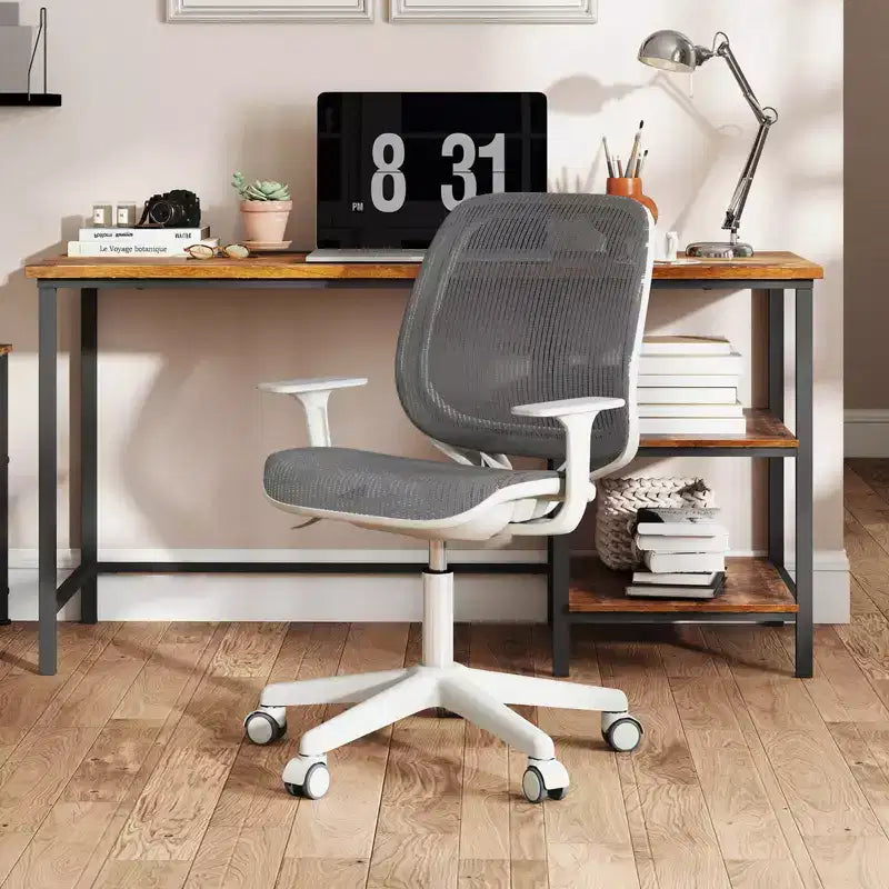 Costway Sedia da scrivania girevole per bambini in rete, sedia da computer per bambini con altezza regolabile, blu/rosa/viola