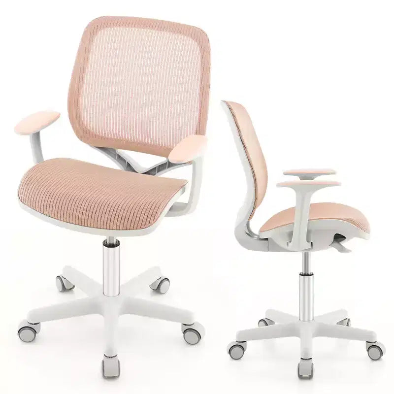 Costway Sedia da scrivania girevole per bambini in rete, sedia da computer per bambini con altezza regolabile, blu/rosa/viola
