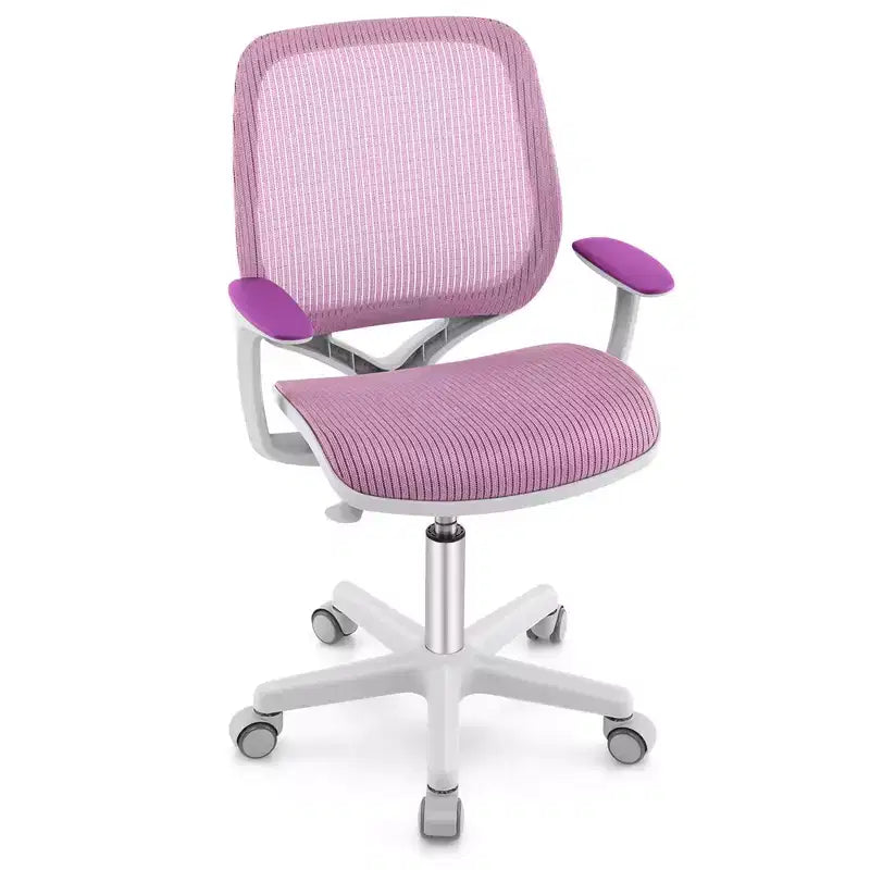 Costway Sedia da scrivania girevole per bambini in rete, sedia da computer per bambini con altezza regolabile, blu/rosa/viola