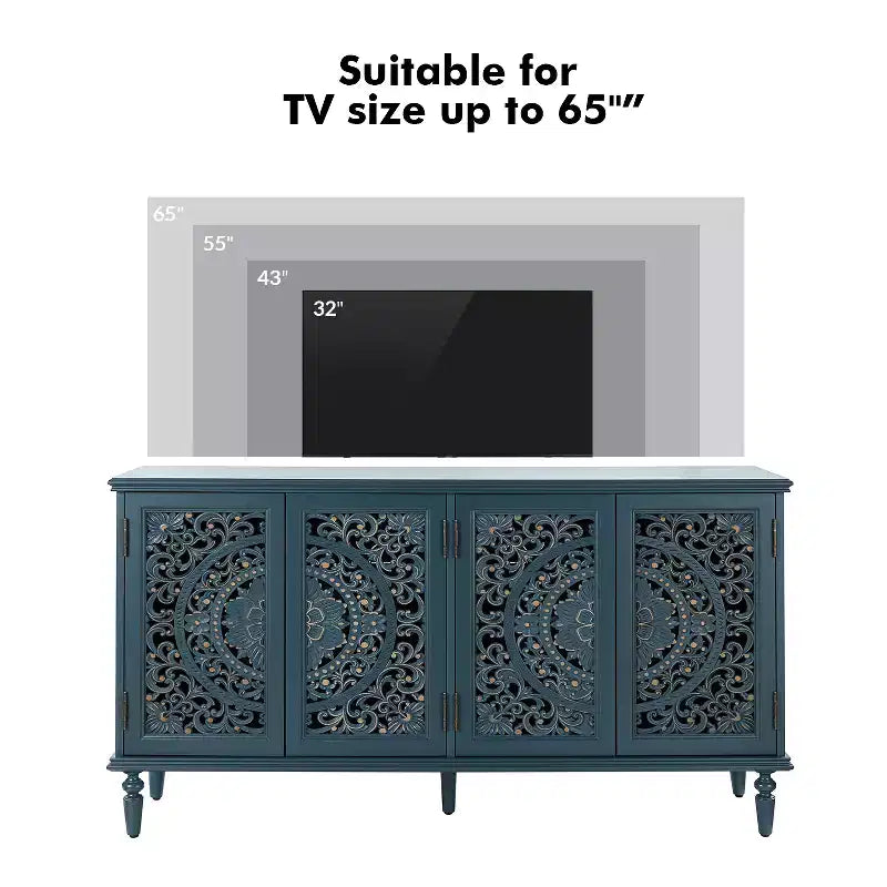 Emathides 63Wide Mobile con piedini in legno massello e illuminazione |KARAT HOME