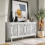 Emathides 63Wide Mobile con piedini in legno massello e illuminazione |KARAT HOME