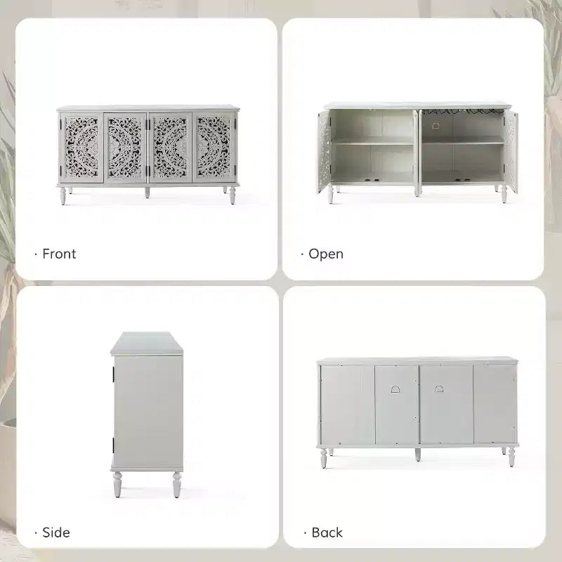 Emathides 63Wide Mobile con piedini in legno massello e illuminazione |KARAT HOME