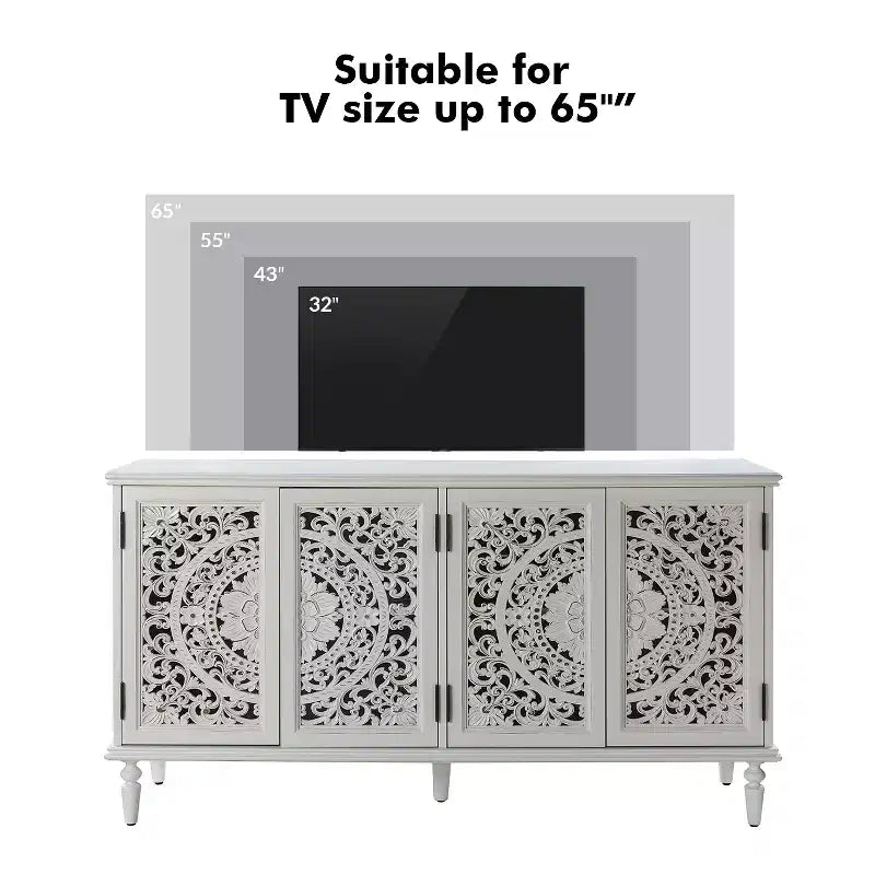Emathides 63Wide Mobile con piedini in legno massello e illuminazione |KARAT HOME