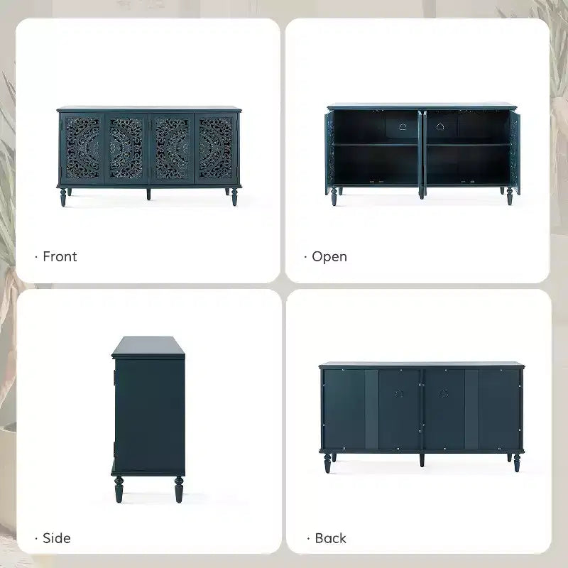 Emathides 63Wide Mobile con piedini in legno massello e illuminazione |KARAT HOME