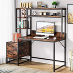 Scrivania per computer Lantine da 55 pollici con 2 cassetti