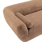 96.46 Ulka Divano contemporaneo imbottito in bouclé con cuscini - Manhattan Comfort