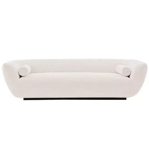 96.46 Ulka Contemporary Boucle Upholstered Sofa with Pillows - Manhattan Comfort