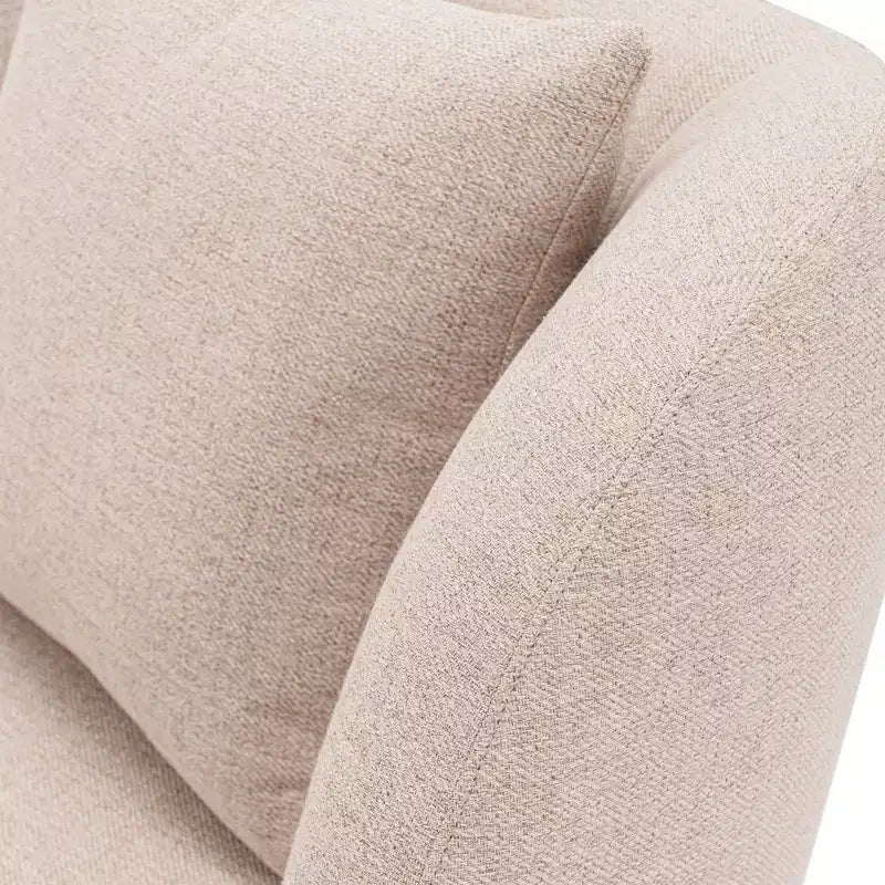 Divano Siri contemporaneo imbottito in lino con cuscini - Manhattan Comfort