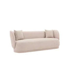 Divano Siri contemporaneo imbottito in lino con cuscini - Manhattan Comfort