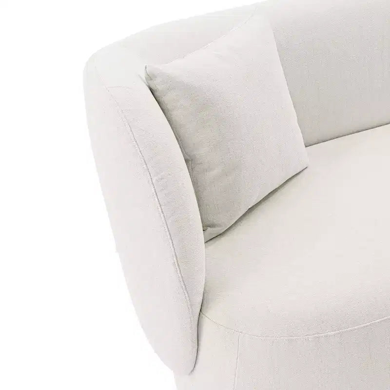 Divano Siri contemporaneo imbottito in lino con cuscini - Manhattan Comfort