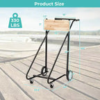 Costway Carrello Motore Fuoribordo Pesante con 4 Ruote Lisce