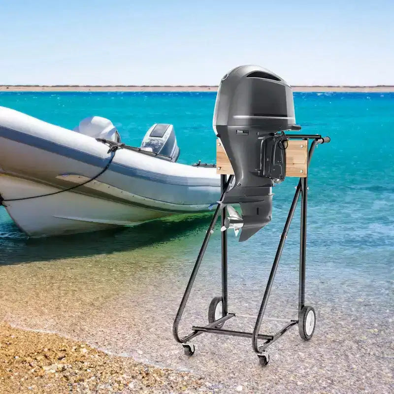 Costway Carrello Motore Fuoribordo Pesante con 4 Ruote Lisce