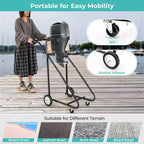 Costway Carrello Motore Fuoribordo Pesante con 4 Ruote Lisce