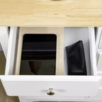 HOMCOM Credenza Moderna con Cassetti, Mobile Buffet con Ante e Ripiani Regolabili, per Sala da Pranzo, Cucina