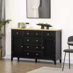HOMCOM Credenza Moderna con Cassetti, Mobile Buffet con Ante e Ripiani Regolabili, per Sala da Pranzo, Cucina