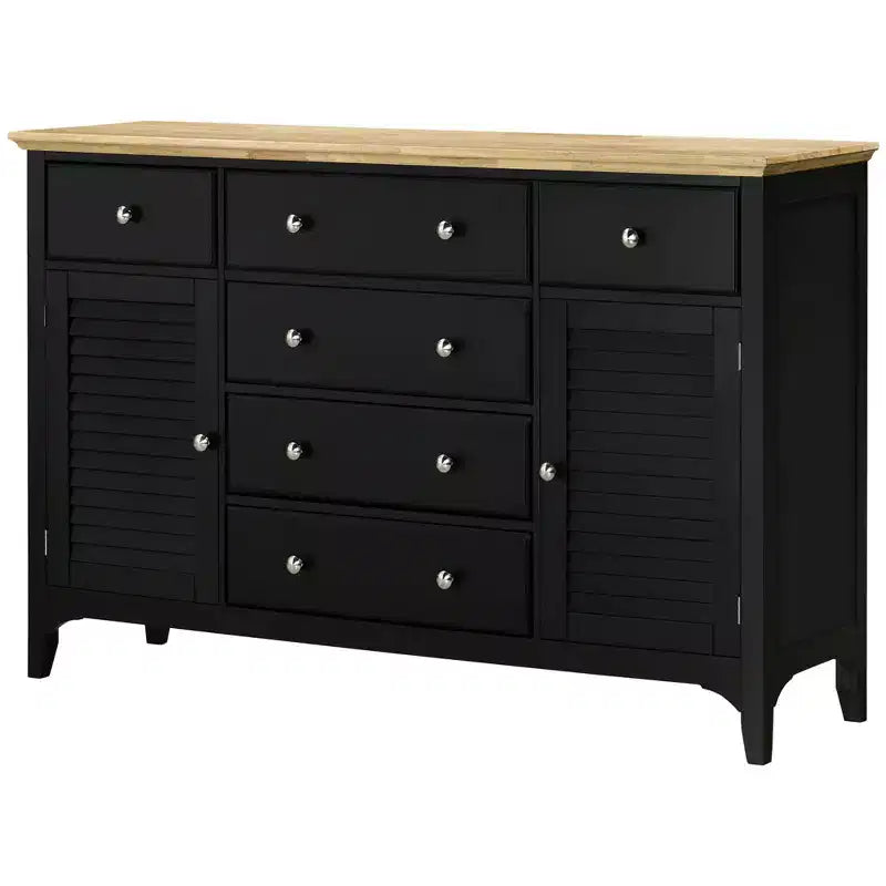 HOMCOM Credenza Moderna con Cassetti, Mobile Buffet con Ante e Ripiani Regolabili, per Sala da Pranzo, Cucina