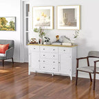 HOMCOM Credenza Moderna con Cassetti, Mobile Buffet con Ante e Ripiani Regolabili, per Sala da Pranzo, Cucina