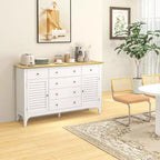 HOMCOM Credenza Moderna con Cassetti, Mobile Buffet con Ante e Ripiani Regolabili, per Sala da Pranzo, Cucina