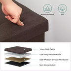 SONGMICS Panchina Pouf Contenitore Pouf Contenitore Poggiapiedi Contiene Fino a 300 kg per Camera da Letto Soggiorno