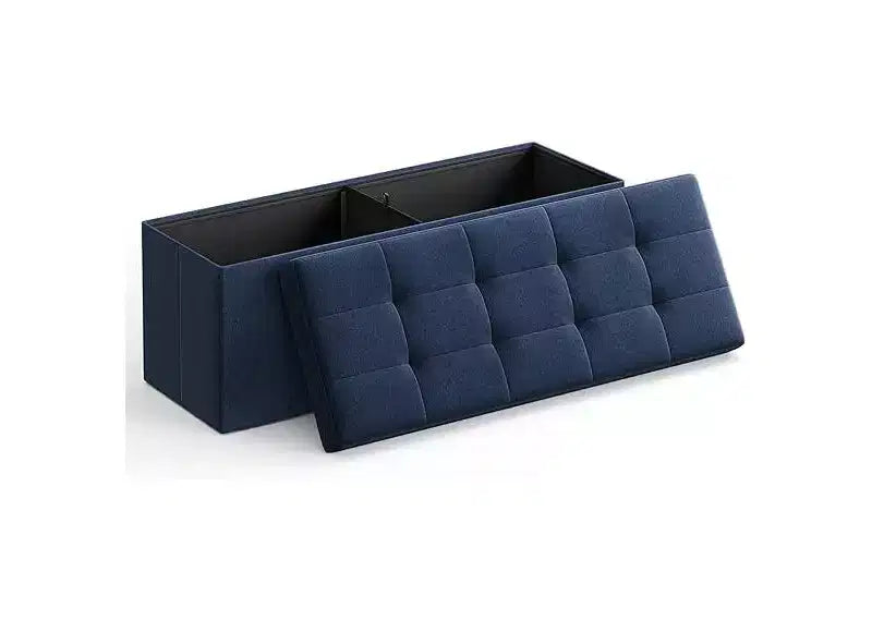 SONGMICS Panchina Pouf Contenitore Pouf Contenitore Poggiapiedi Contiene Fino a 300 kg per Camera da Letto Soggiorno