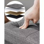 SONGMICS Panchina Pouf Contenitore Pouf Contenitore Poggiapiedi Contiene Fino a 300 kg per Camera da Letto Soggiorno
