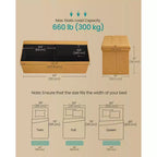 SONGMICS Panchina Pouf Contenitore Pouf Contenitore Poggiapiedi Contiene Fino a 300 kg per Camera da Letto Soggiorno