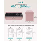 SONGMICS Panchina Pouf Contenitore Pouf Contenitore Poggiapiedi Contiene Fino a 300 kg per Camera da Letto Soggiorno