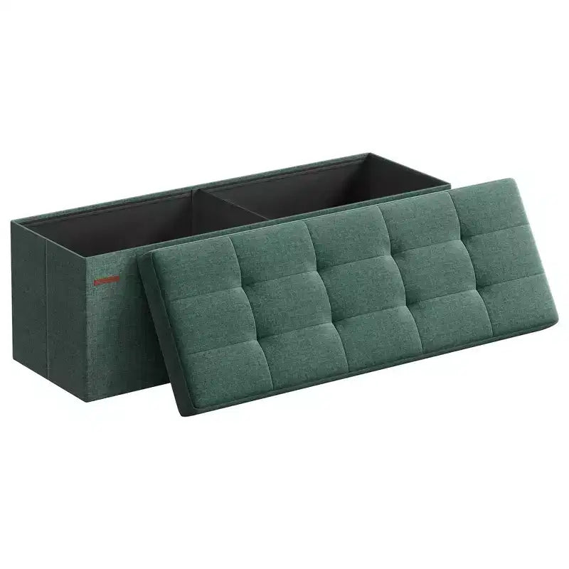 SONGMICS Panchina Pouf Contenitore Pouf Contenitore Poggiapiedi Contiene Fino a 300 kg per Camera da Letto Soggiorno