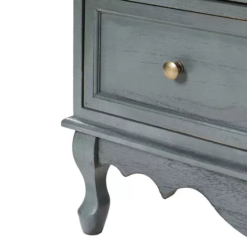 Set di 2 cassettiere tradizionali Galatea da 81 cm in legno massello a 3 cassetti con stazione di ricarica | HULALA HOME