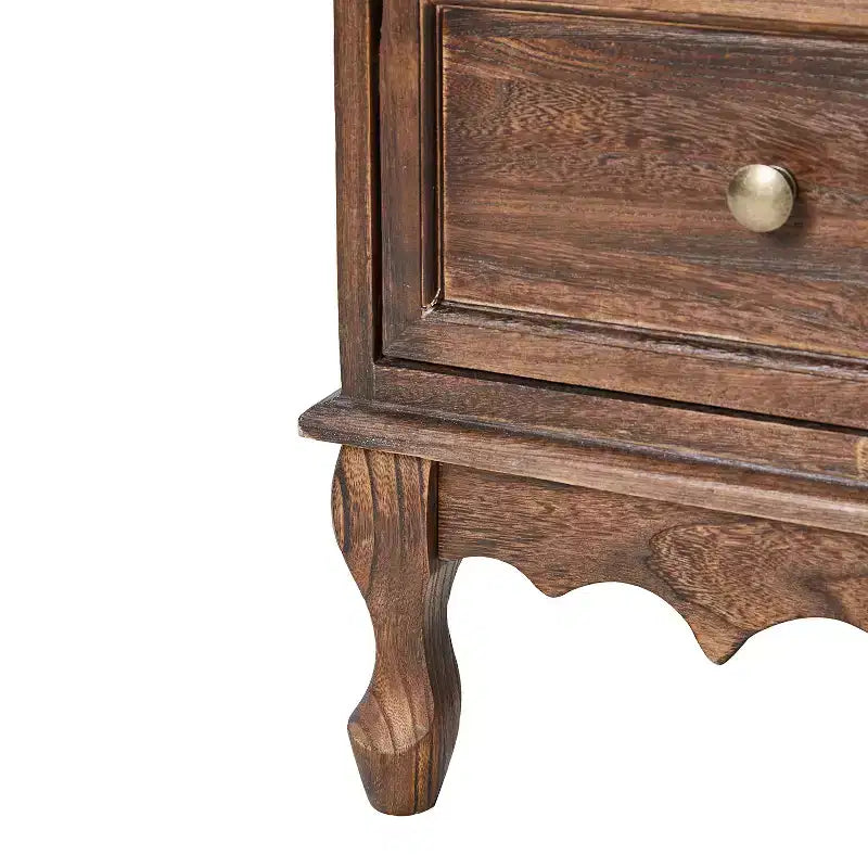 Set di 2 cassettiere tradizionali Galatea da 81 cm in legno massello a 3 cassetti con stazione di ricarica | HULALA HOME