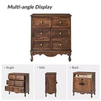 Set di 2 cassettiere tradizionali Galatea da 81 cm in legno massello a 3 cassetti con stazione di ricarica | HULALA HOME