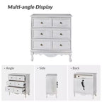 Set di 2 cassettiere tradizionali Galatea da 81 cm in legno massello a 3 cassetti con stazione di ricarica | HULALA HOME
