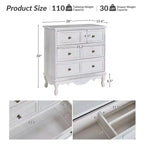 Set di 2 cassettiere tradizionali Galatea da 81 cm in legno massello a 3 cassetti con stazione di ricarica | HULALA HOME