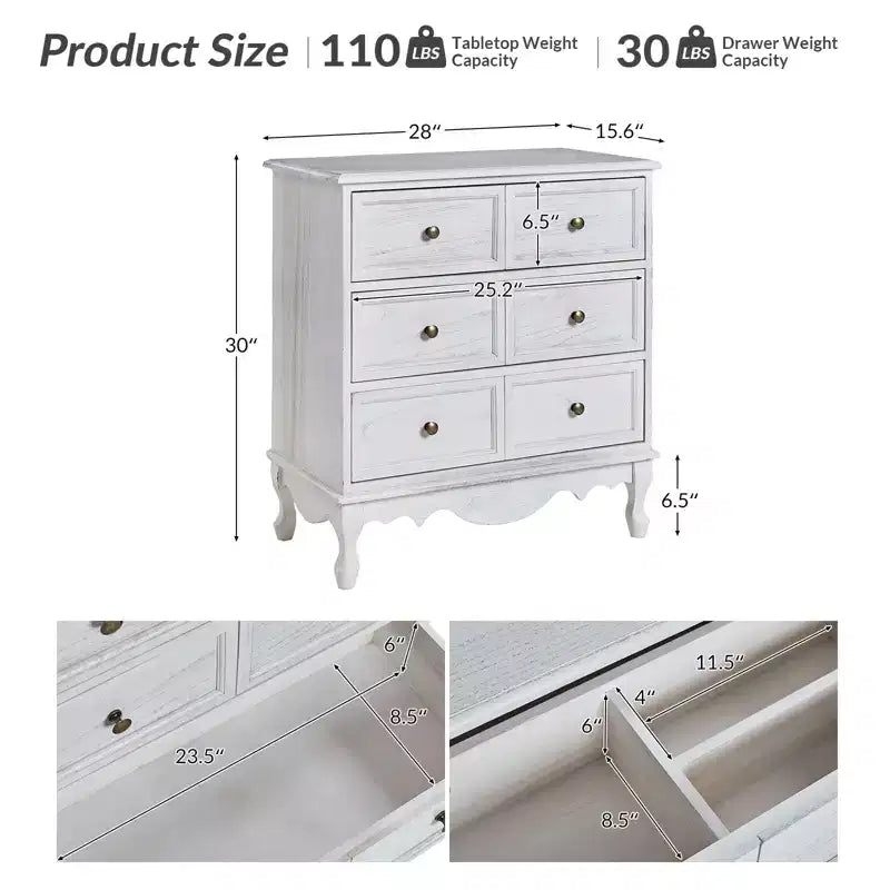 Set di 2 cassettiere tradizionali Galatea da 81 cm in legno massello a 3 cassetti con stazione di ricarica | HULALA HOME