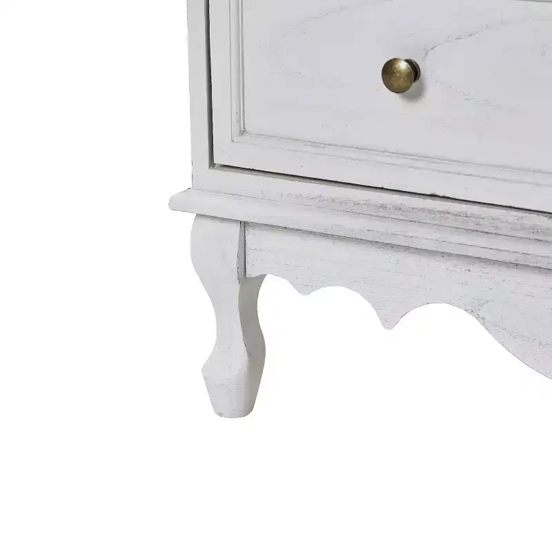 Set di 2 cassettiere tradizionali Galatea da 81 cm in legno massello a 3 cassetti con stazione di ricarica | HULALA HOME
