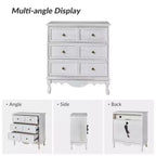 Set di 2 cassettiere tradizionali Galatea da 81 cm in legno massello a 3 cassetti con stazione di ricarica | HULALA HOME