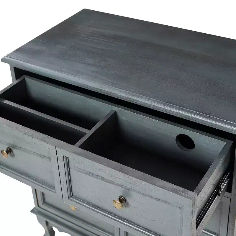 Set di 2 cassettiere tradizionali Galatea da 81 cm in legno massello a 3 cassetti con stazione di ricarica | HULALA HOME