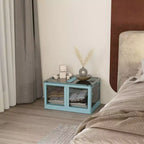 HOMCOM Contenitori Portaoggetti Pieghevoli con Coperchi e Ruote, Scatole Contenitore Pieghevoli Impilabili per Camera da Letto, Soggiorno, Ufficio