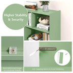 Costway Scaffale Aperto a 3 Ripiani Libreria a 8 Cubi Vetrinetta Contenitore Rovere Francese Grigio/Bianco/Giallo/Naturale/Blu/Verde
