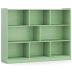 Costway Scaffale Aperto a 3 Ripiani Libreria a 8 Cubi Vetrinetta Contenitore Rovere Francese Grigio/Bianco/Giallo/Naturale/Blu/Verde