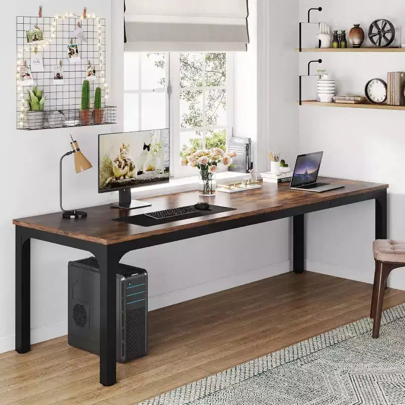 Scrivania per computer Lantine extra lunga da 199,9 cm