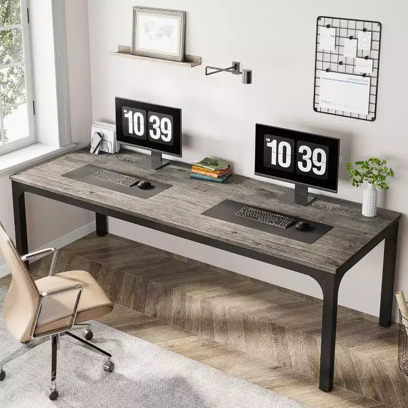 Scrivania per computer Lantine extra lunga da 199,9 cm