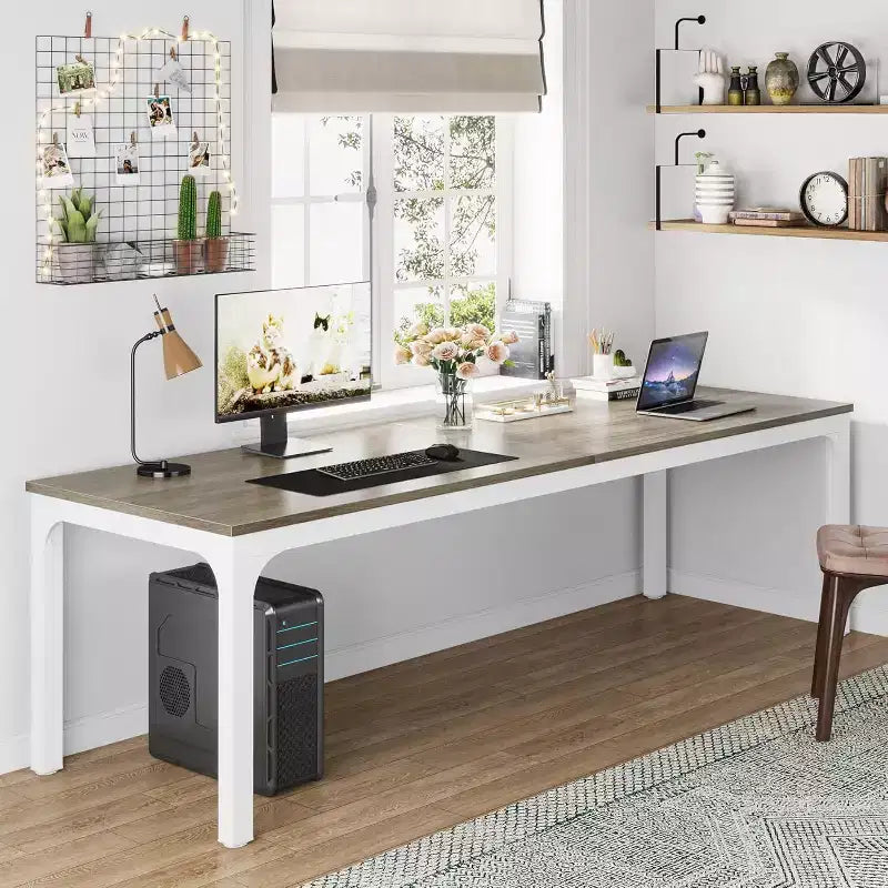Scrivania per computer Lantine extra lunga da 199,9 cm