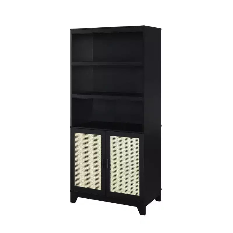 Set di 2 librerie a 7 ripiani in canna Sheridan Modern - Manhattan Comfort